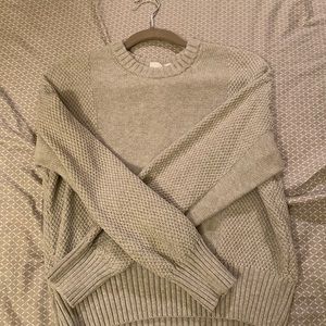 Womens gray knit sweater